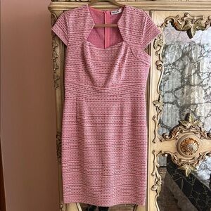 Grace Karin Pink Midi Dress with Cap Sleeves